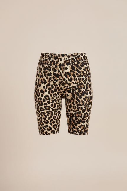 Pantalon Léopard Court Moulant Imprimé Guépard Stretch Femme - Maille - vue 3