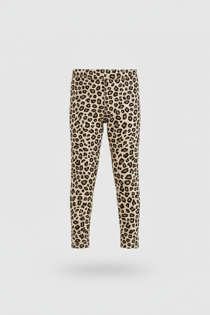Pantalon Léopard Slim Imprimé Fille Hiver Molleton - vue 3