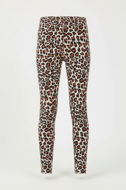 Pantalon Léopard Marron Stretch Imprimé Enfant Slim Fit - Polyester - vue 3