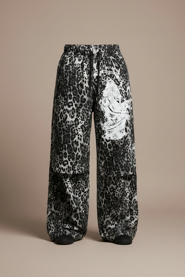 Pantalon Ample Leopard - Imprimé Viscose - vue 3