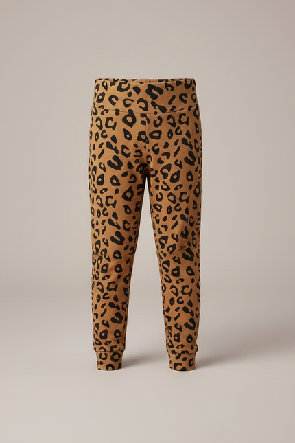 Pantalon Léopard Marron Enfant Coton Imprimé - Molleton - vue 3