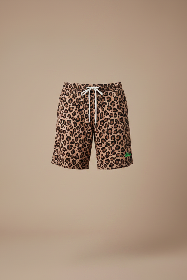 Pantalon Léopard Homme Imprimé Court Décontracté Coton - Molleton - vue 3