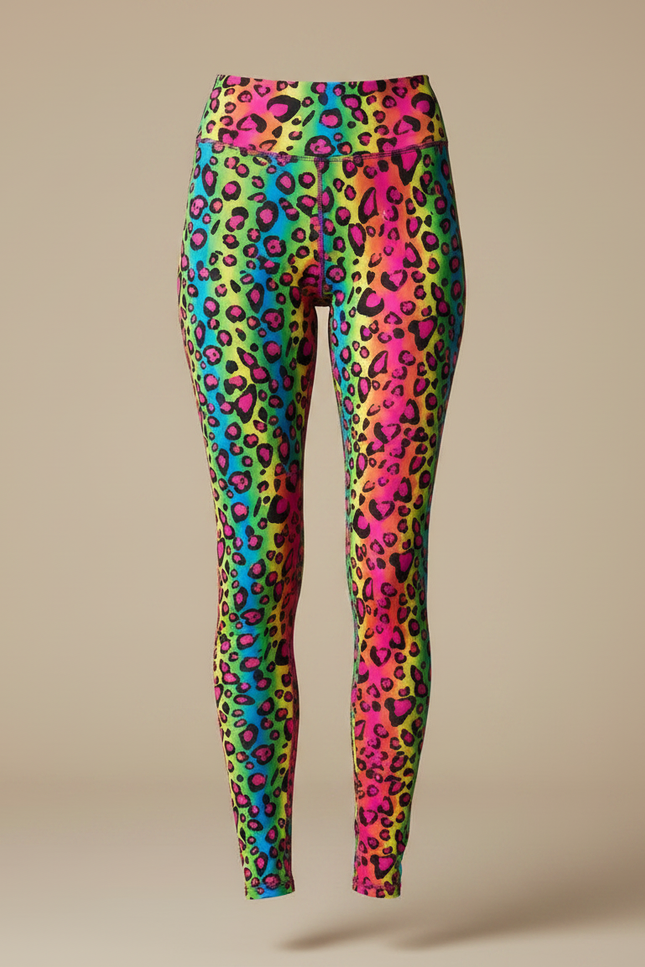 Pantalon Léopard Multicolore Imprimé Moulant Stretch Femme - Polyester - vue 3