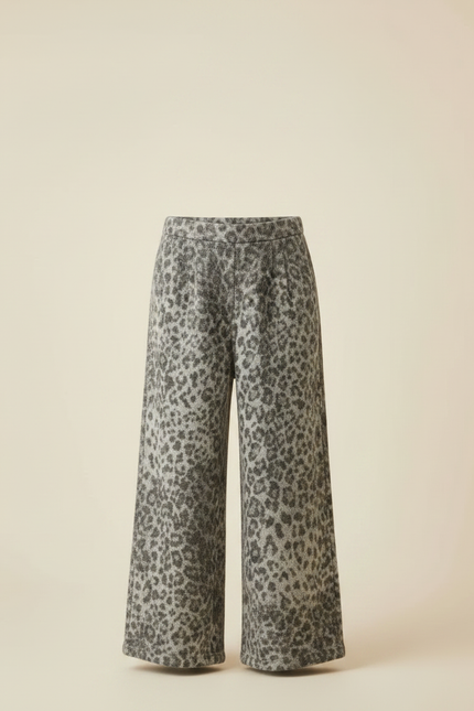 Pantalon Léopard Gris Ample Doux Enfant - Maille - vue 3