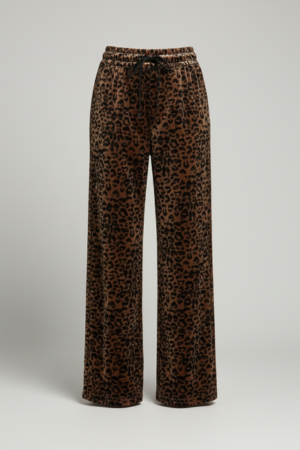 Pantalon Velours Leopard Femme - Imprimé - vue 3