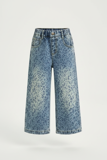 Pantalon Leopard Fille - Imprimé Jean - vue 3