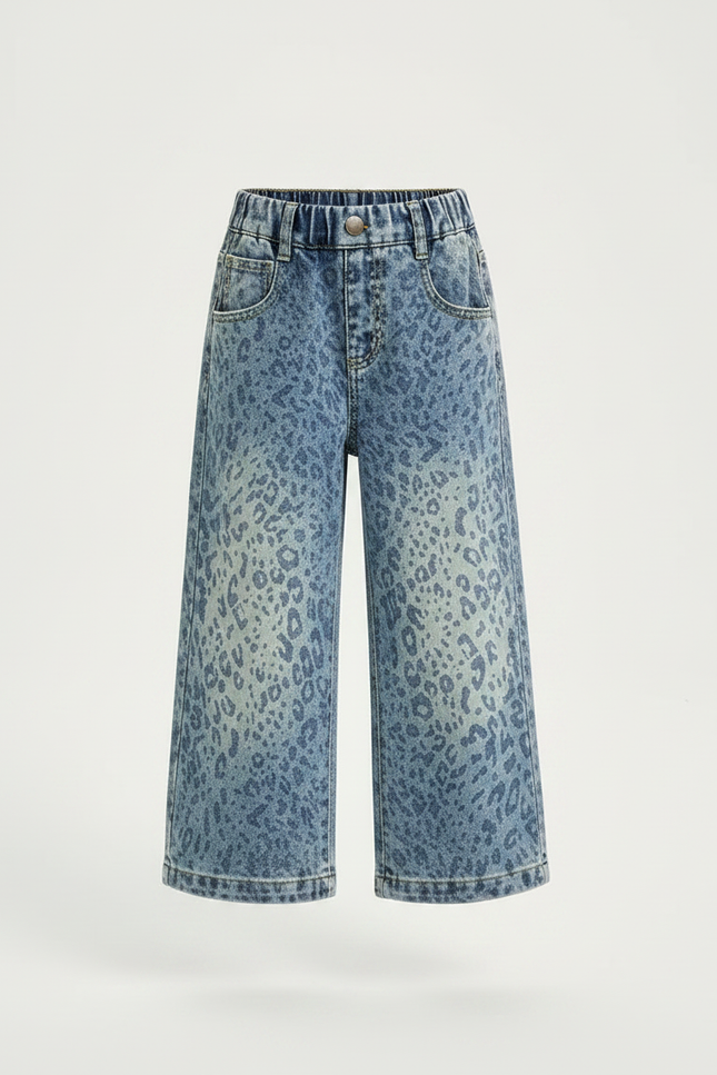 Pantalon Leopard Fille - Imprimé Jean - vue 3