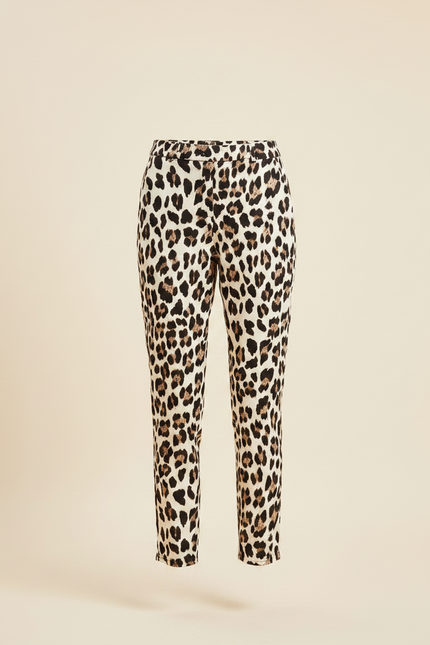 Pantalon Léopard Chic Décontracté Imprimé Femme - Viscose - vue 3