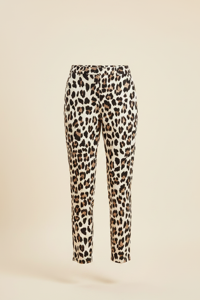 Pantalon Léopard Chic Décontracté Imprimé Femme - Viscose - vue 3