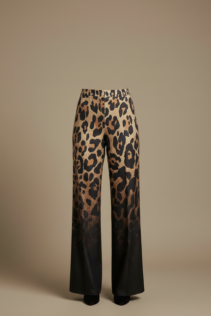 Pantalon Satin Leopard - Imprimé - vue 3