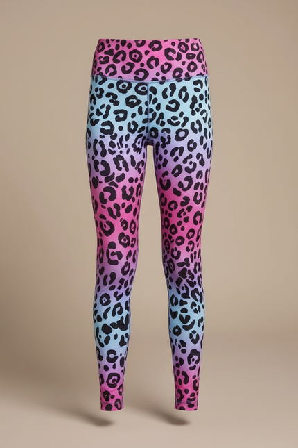 Pantalon Léopard Dégradé Coloré Imprimé Ajusté Enfant - Multicolore Polyester - vue 3