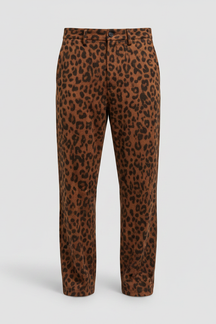 Pantalon Leopard Marron - Molleton - vue 3