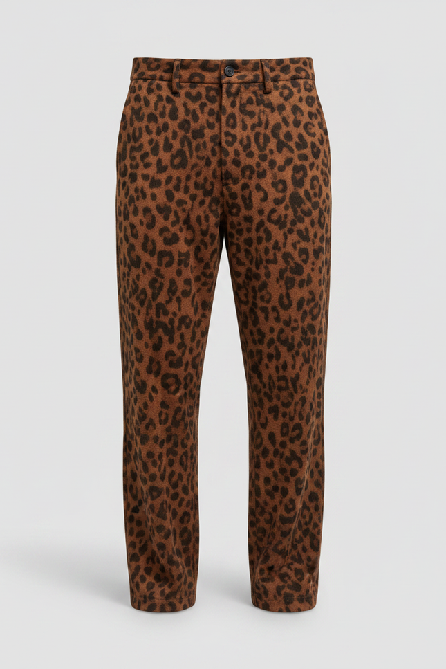 Pantalon Leopard Marron - Molleton - vue 3