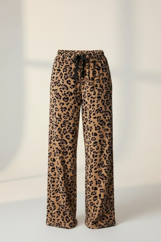 Pantalon Pyjama Leopard - Imprimé Molleton - vue 3