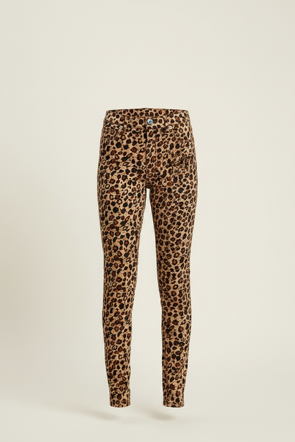 Pantalon Slim Leopard - Imprimé Maille - vue 3