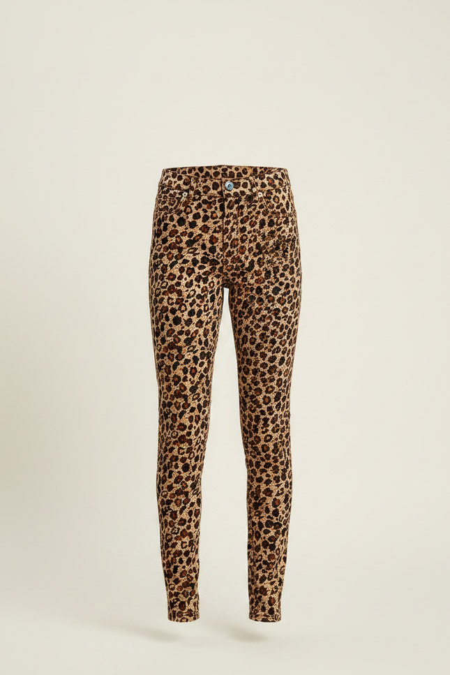 Pantalon Slim Leopard - Imprimé Maille - vue 3