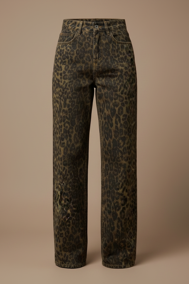 Pantalon Jean Leopard Femme - Imprimé - vue 3