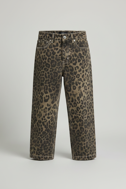 Pantalon Léopard Ample Imprimé Décontracté Garçon - Jean - vue 3