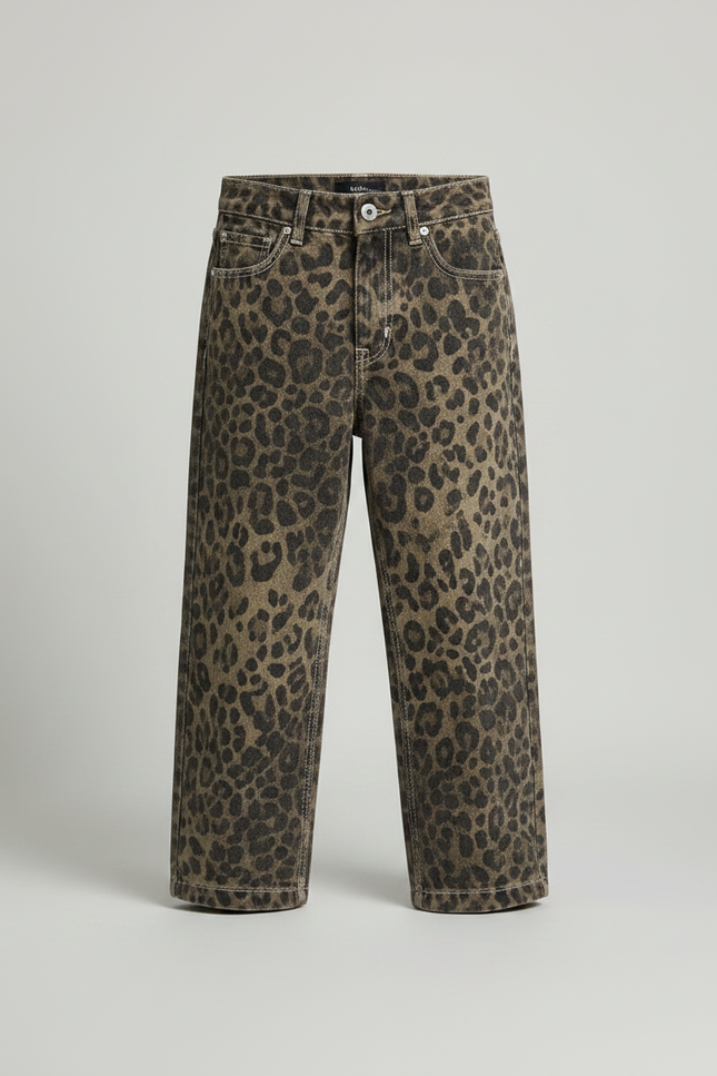 Pantalon Léopard Ample Imprimé Décontracté Garçon - Jean - vue 3