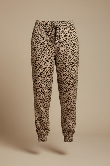 Pantalon Léopard Fluide Ample Imprimé Casual - Viscose - vue 3