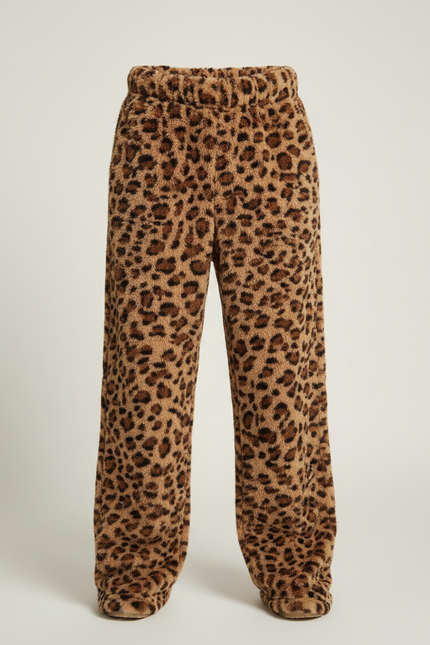 Pantalon Léopard Doux Épais Ample Confortable Enfant - Imprimé Molleton - vue 3