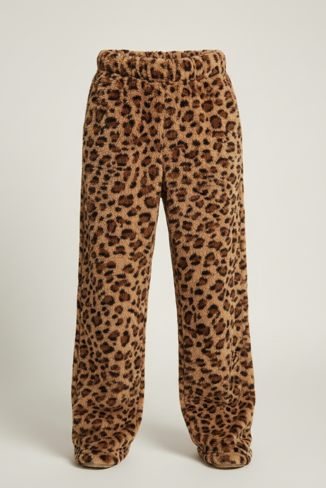 Pantalon Léopard Doux Épais Ample Confortable Enfant - Imprimé Molleton - vue 3