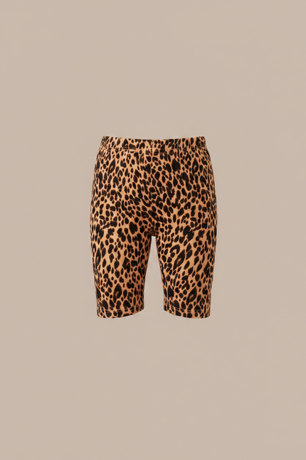 Pantalon Léopard Court Imprimé Fille Élastique Confortable - Maille - vue 3