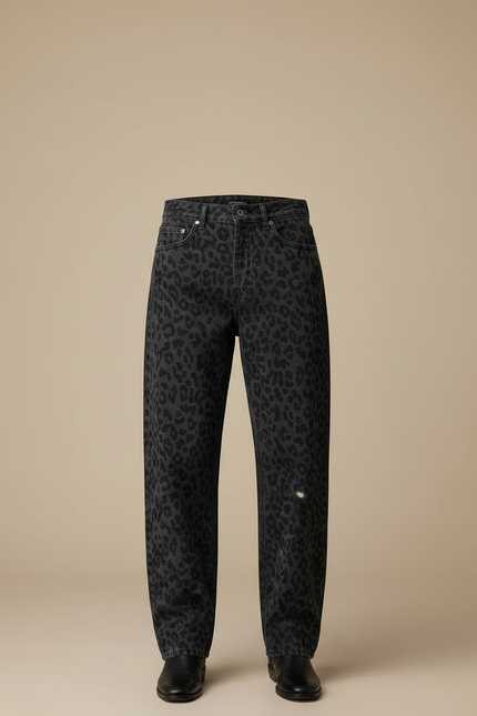 Pantalon Baggy Leopard - Imprimé Jean - vue 3