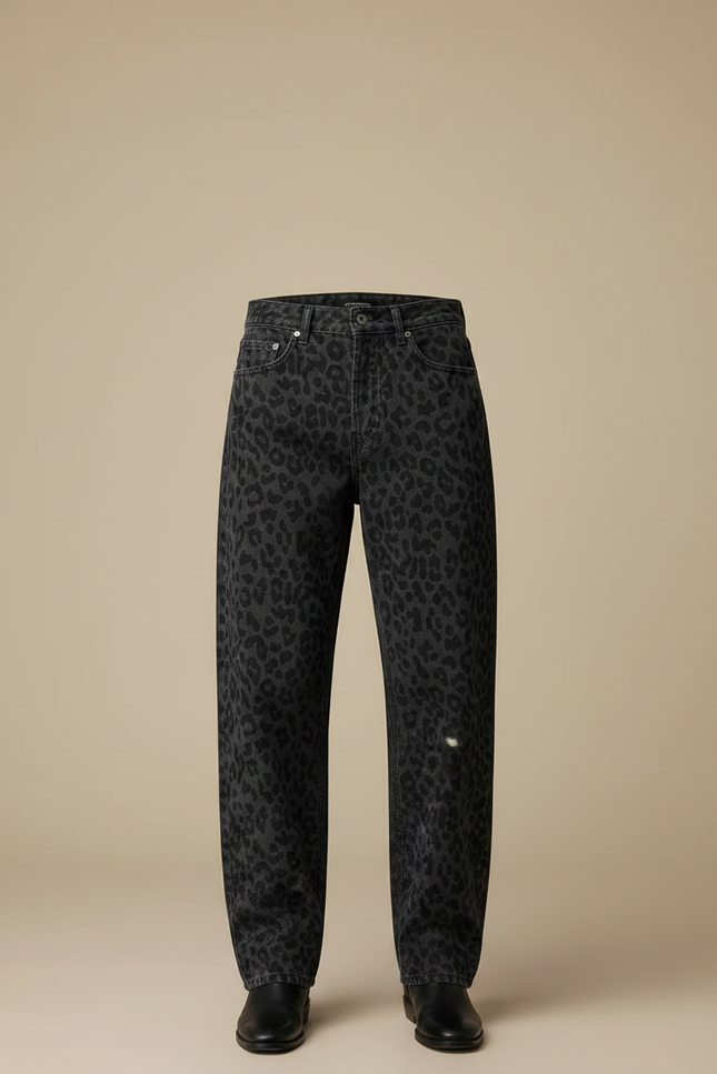 Pantalon Baggy Leopard - Imprimé Jean - vue 3
