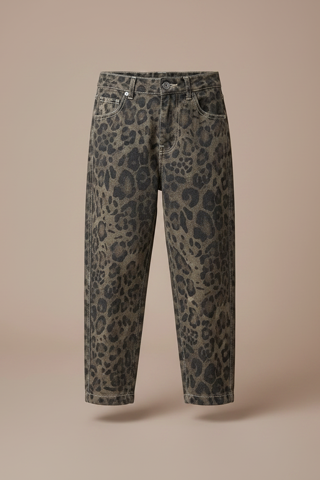 Pantalon Leopard Kaki - Jean - vue 3