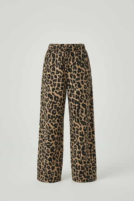 Pantalon Léopard Ample Imprimé Fille Décontracté - Molleton - vue 3
