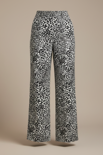 Pantalon Léopard Ample Imprimé Fluide Femme Élégant - Viscose - vue 3
