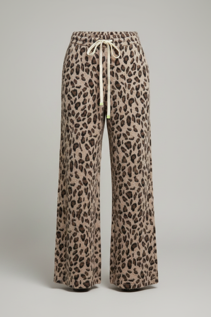Pantalon Léopard Ample Velours Imprimé Hiver Femme - vue 3