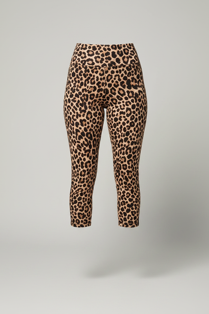 Pantalon Léopard Capri Imprimé Taille Haute Lacets Femme - Polyester - vue 3
