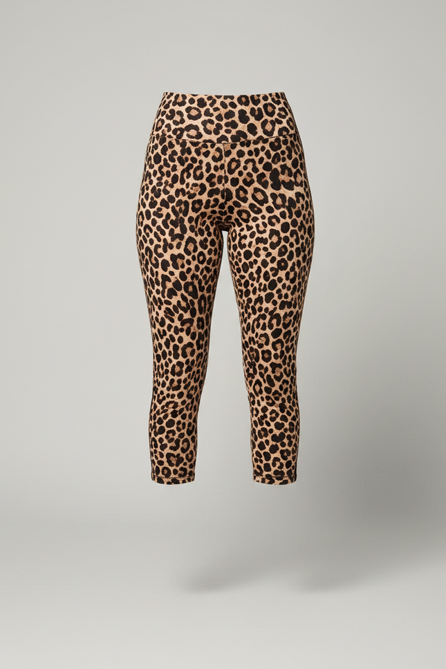 Pantalon Léopard Capri Imprimé Taille Haute Lacets Femme - Polyester - vue 3