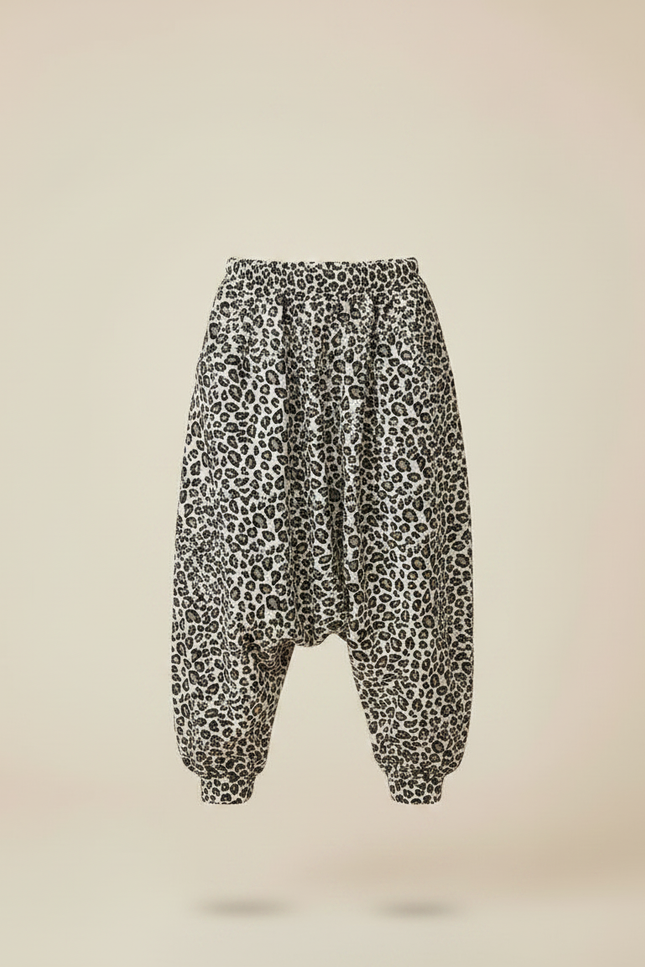 Pantalon Léopard Ample Imprimé Harem Enfant Décontracté - Molleton - vue 3