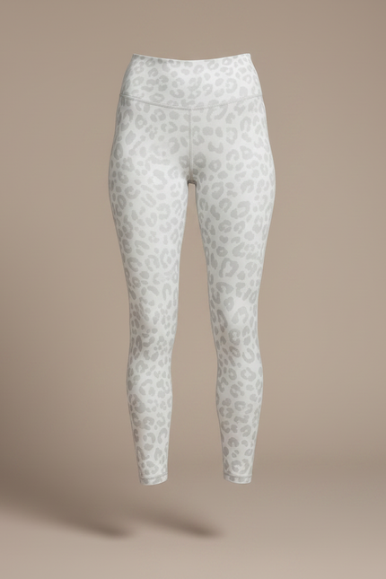 Pantalon Léopard Gris Blanc Moulant Sport Femme - Imprimé Polyester - vue 3