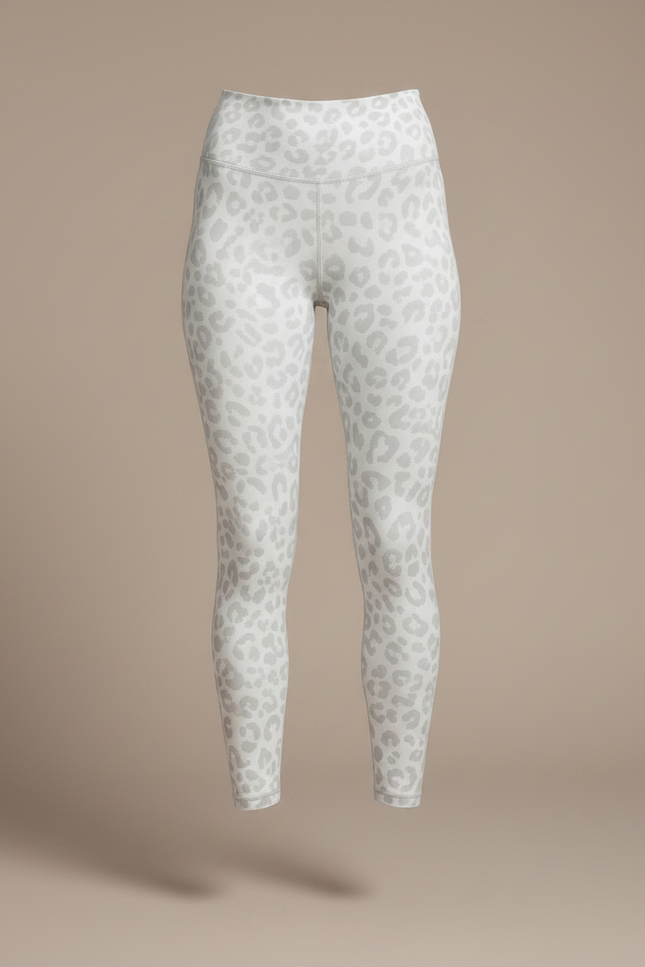 Pantalon Léopard Gris Blanc Moulant Sport Femme - Imprimé Polyester - vue 3