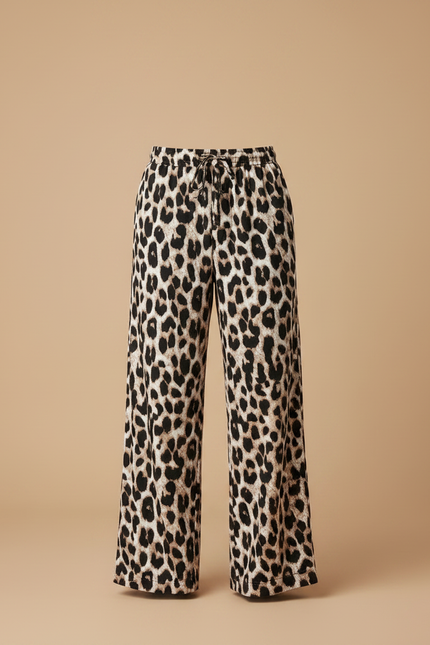 Pantalon Léopard Ample Imprimé Fluide Décontracté Homme - Viscose - vue 3