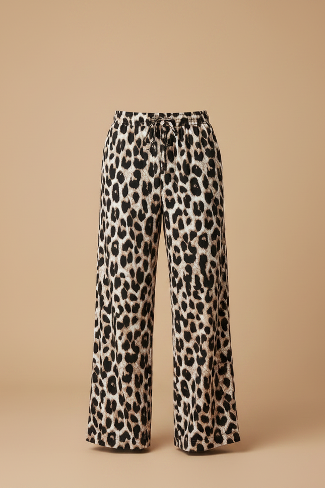 Pantalon Léopard Ample Imprimé Fluide Décontracté Homme - Viscose - vue 3