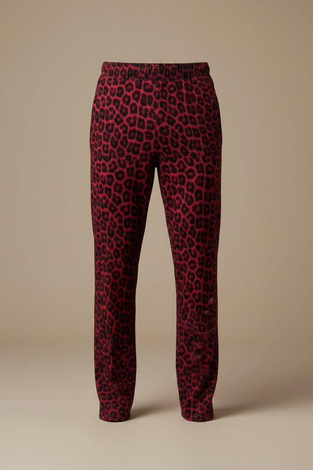 Pantalon Léopard Rouge Slim Imprimé Homme Chaînes - Maille - vue 3