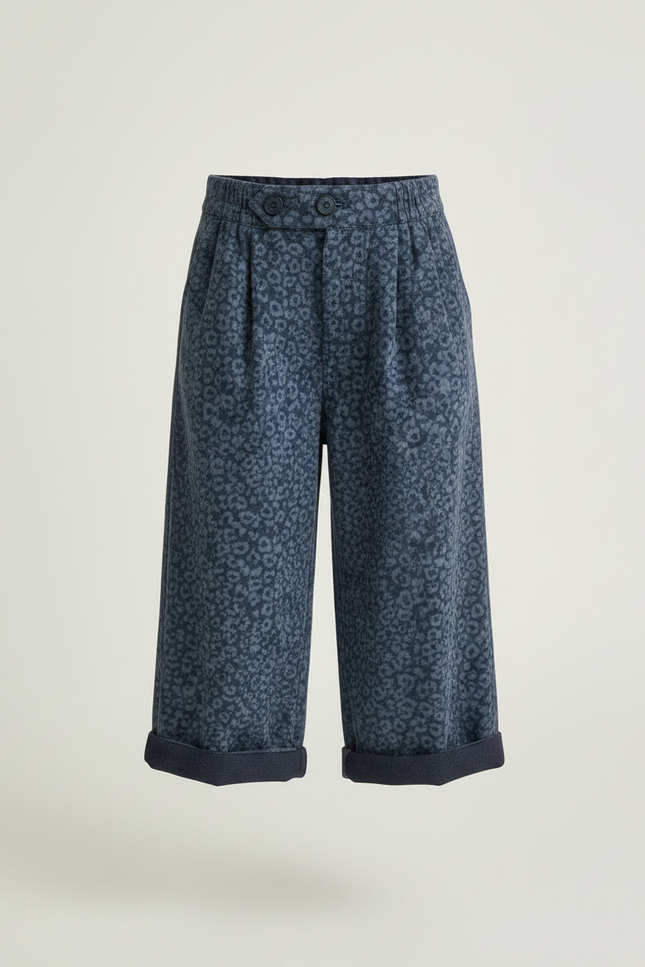 Pantalon Léopard Bleu Imprimé Ample Coton Enfant - Molleton - vue 3