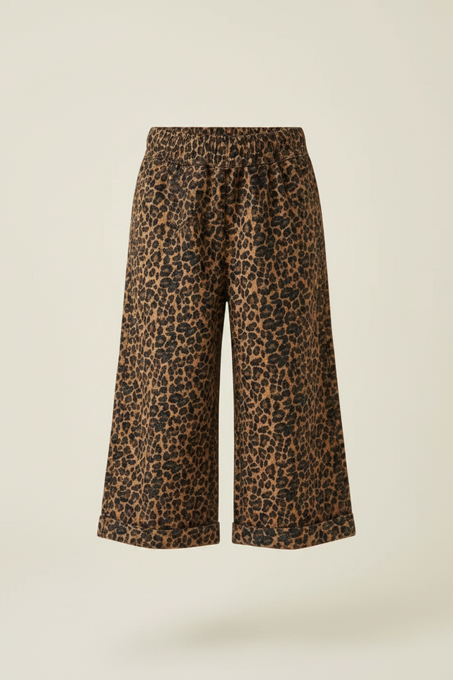 Pantalon Léopard Ample Imprimé Enfant Décontracté - Viscose - vue 3