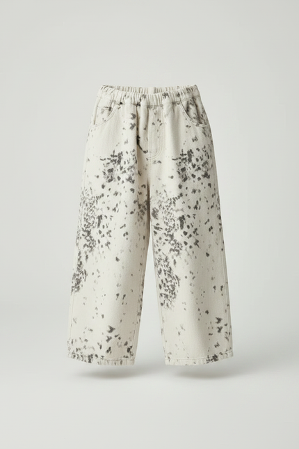 Pantalon Léopard Ample Beige Imprimé Garçon Décontracté - Coton - vue 3