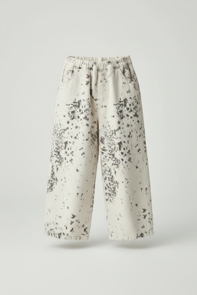 Pantalon Léopard Ample Beige Imprimé Garçon Décontracté - Coton - vue 3
