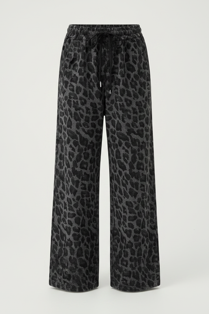 Pantalon Leopard Foncé - Imprimé Molleton - vue 3