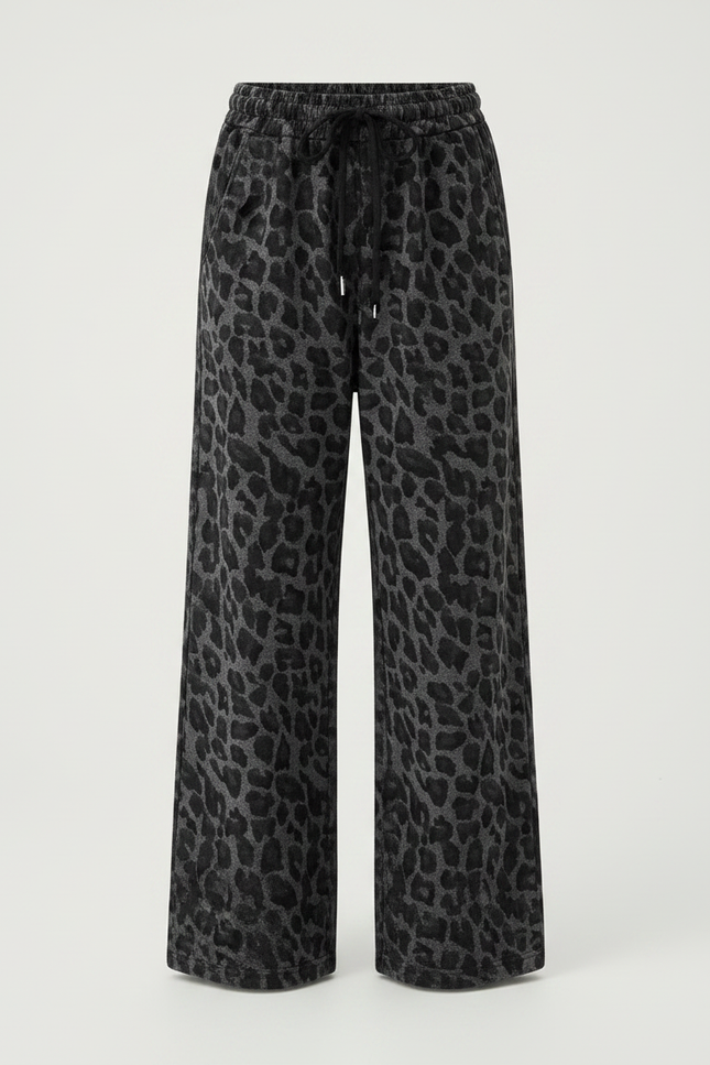Pantalon Leopard Foncé - Imprimé Molleton - vue 3