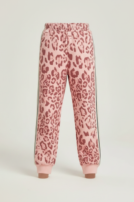 Pantalon Léopard Rose Ample Imprimé Sport Enfant - Molleton - vue 3