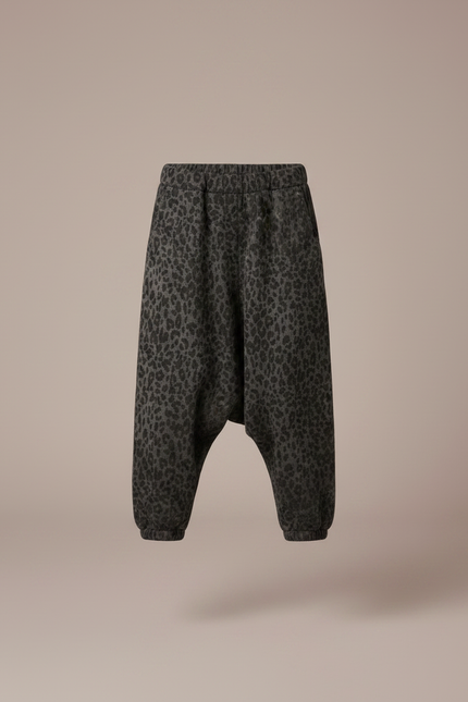 Pantalon Léopard Gris Ample Imprimé Enfant - Molleton - vue 3