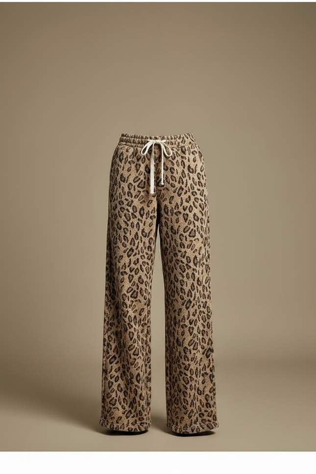 Pantalon Léopard Ample Imprimé Doux Confortable Femme - Molleton - vue 3